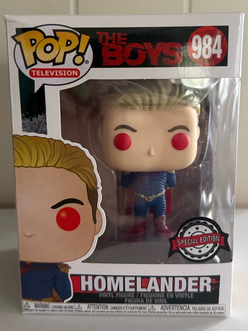 Funko Pop! The Boys Homelander Vinyl Figure - Blue, Red, Blonde